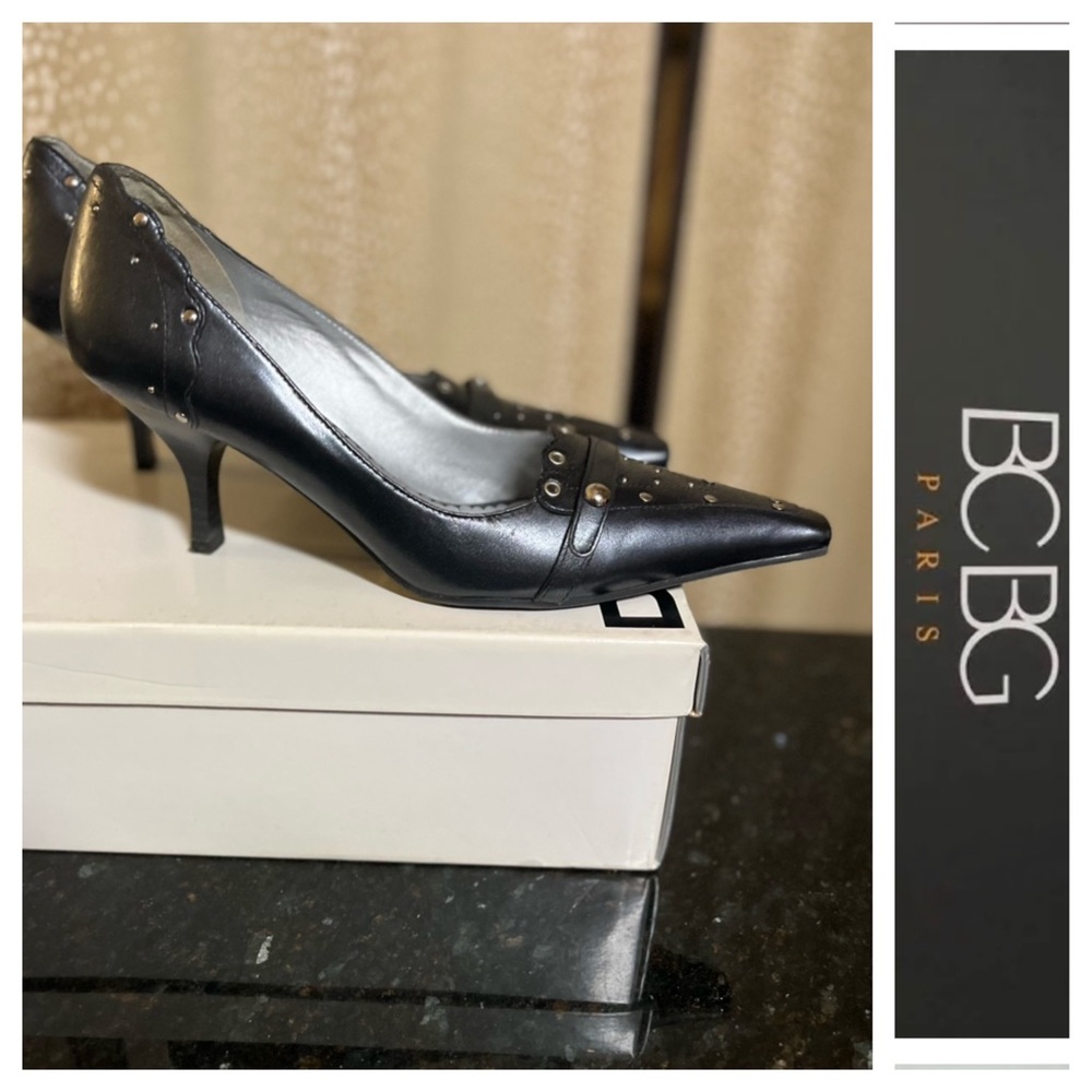 BCBG Paris Studded Black Heels